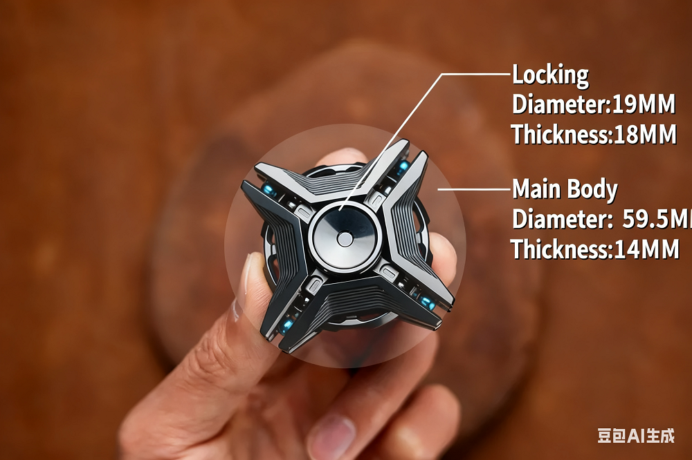 CHIMAGO EDC Titanium Linkage Gyroscope with Tibetan Mandala Elements