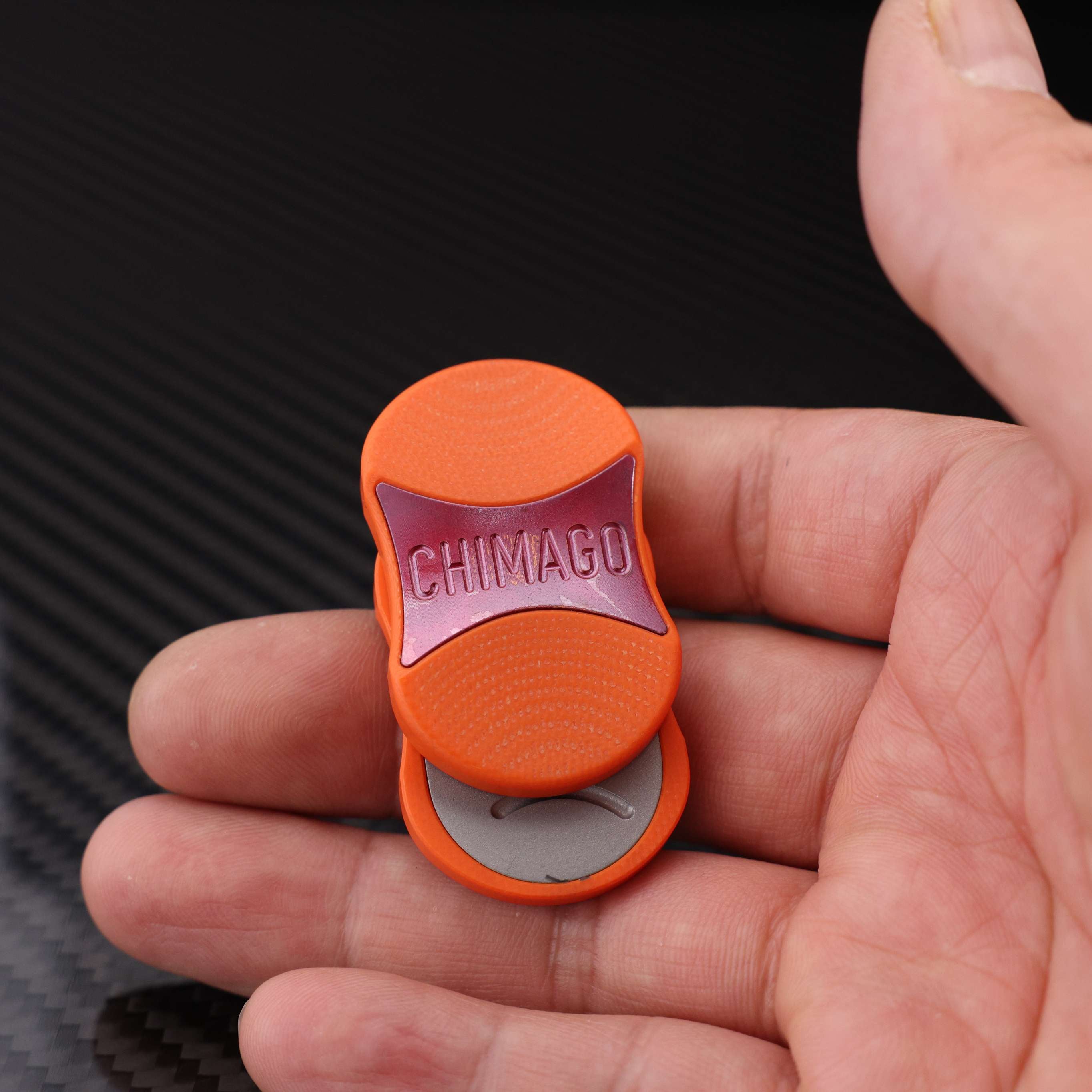 CHIMAGO EDC card game "Fen Nu Xiang" Orange G10 material version