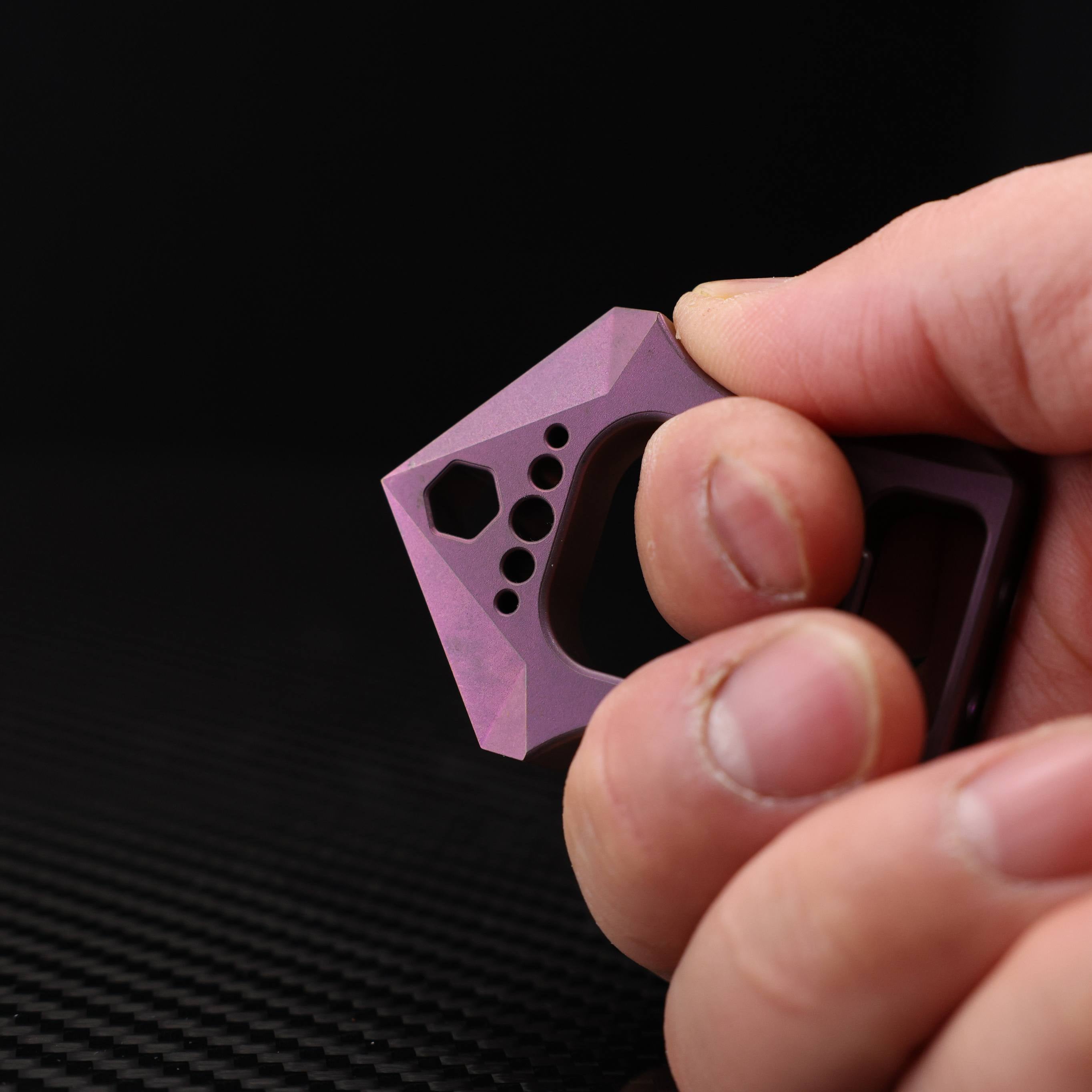 CHIMAGO EDC 钛合金阳极紫色指虎《FAT MAN》