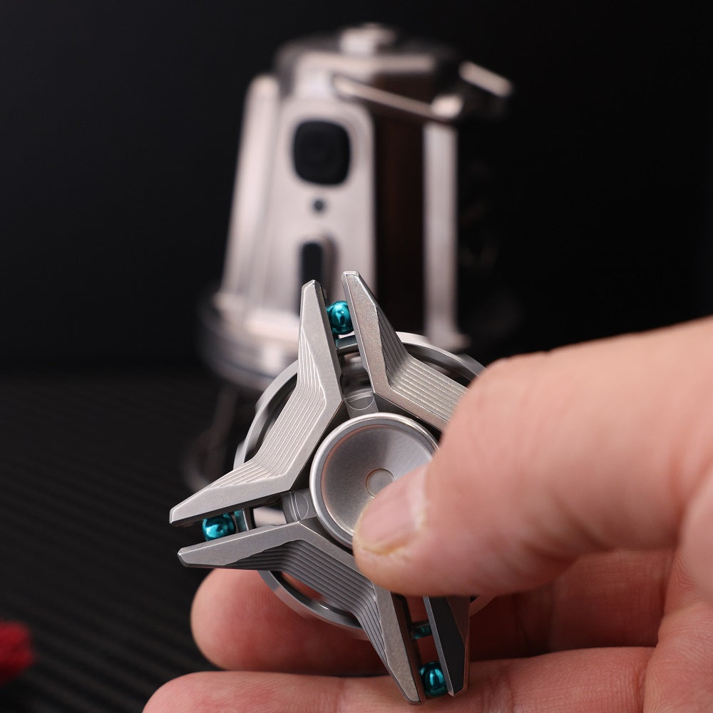 CHIMAGO EDC Titanium Linkage Gyroscope with Tibetan Mandala Elements