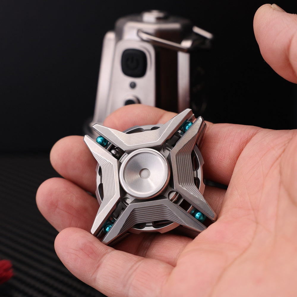 CHIMAGO EDC Titanium Linkage Gyroscope with Tibetan Mandala Elements