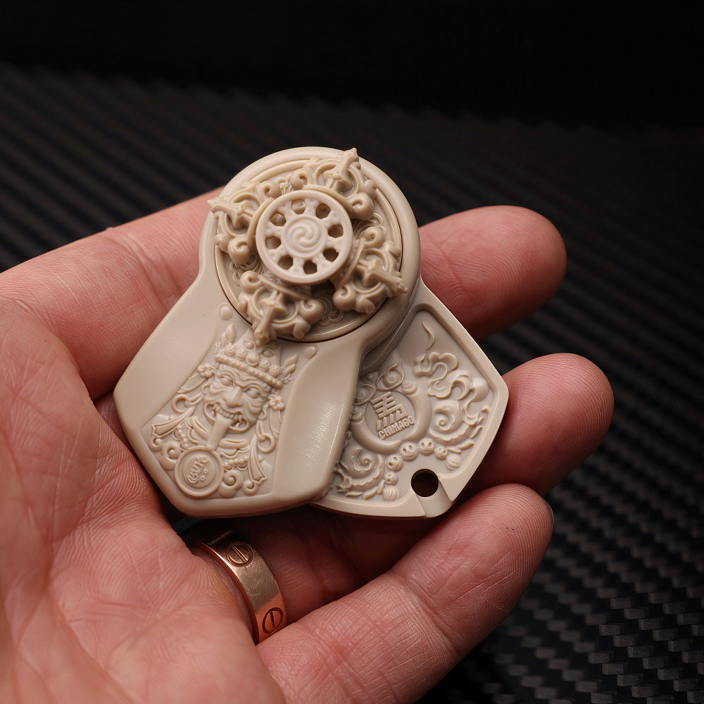 CHIMAGO EDC Design Decompression Direct Push Rotary Push Plate White PEEK Material