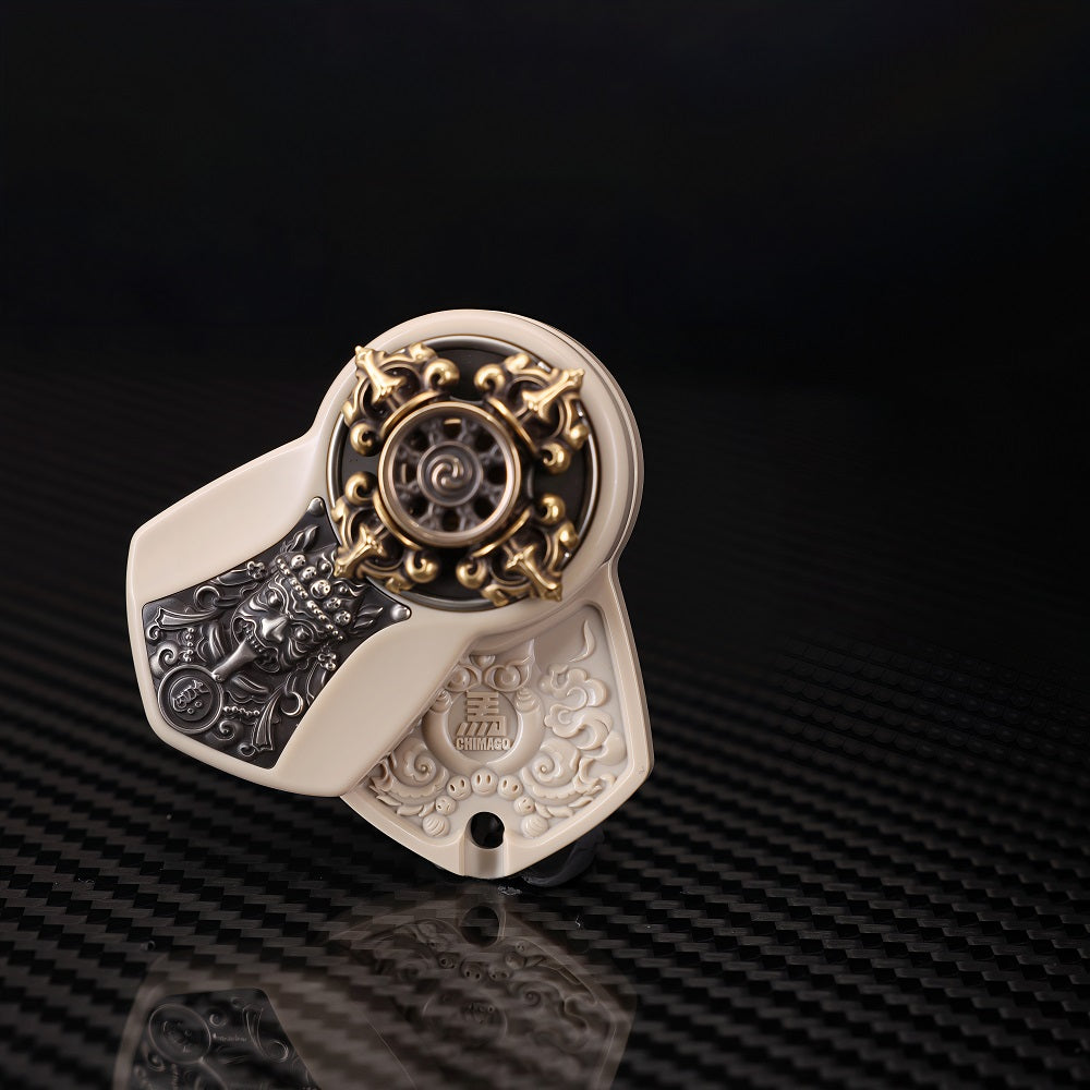 CHIMAGO EDC designs white push brand toys with magnetic adsorption patches made of PEEK and metal materials