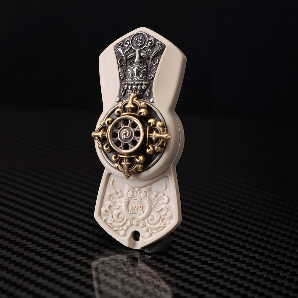 CHIMAGO EDC designs white push brand toys with magnetic adsorption patches made of PEEK and metal materials