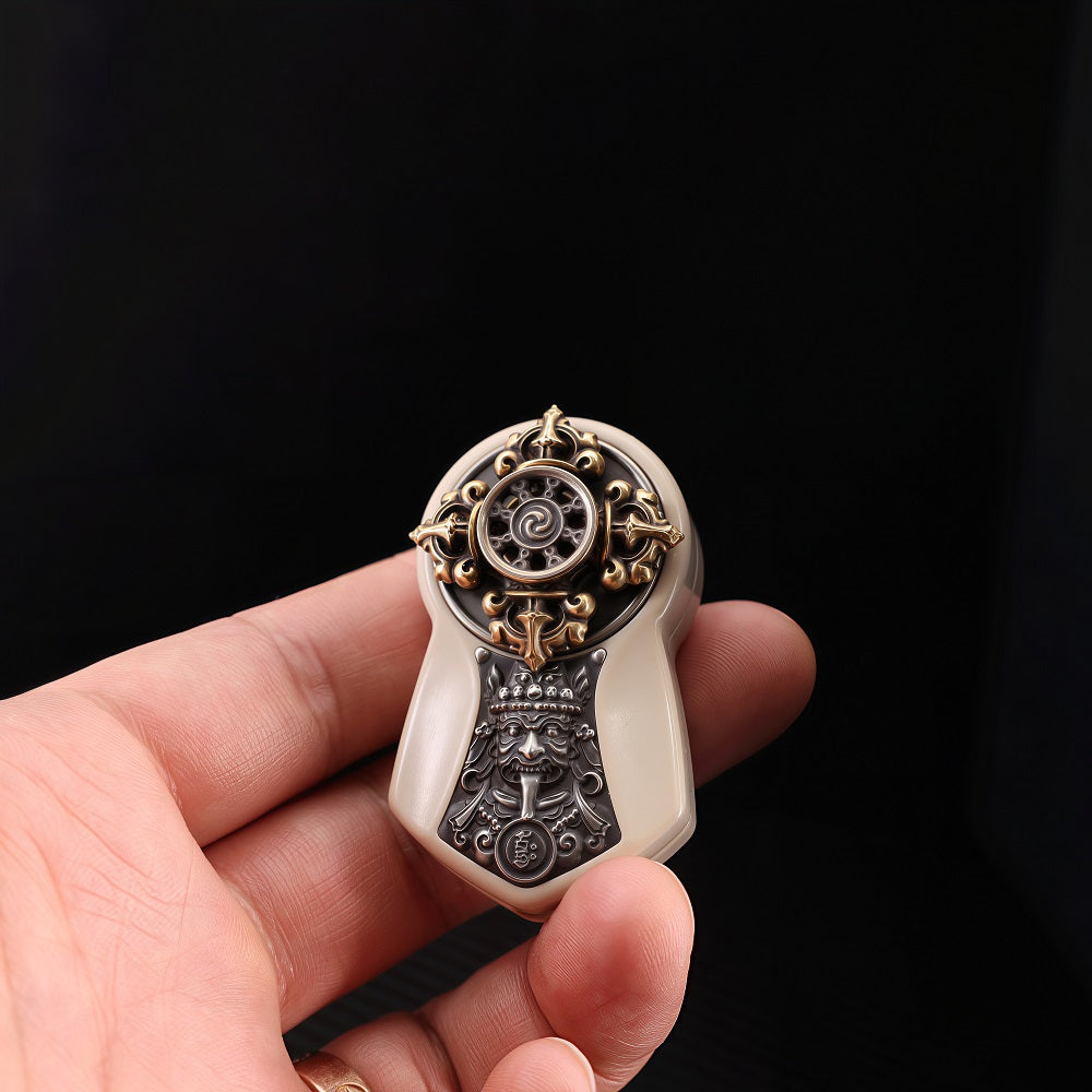 CHIMAGO EDC designs white push brand toys with magnetic adsorption patches made of PEEK and metal materials