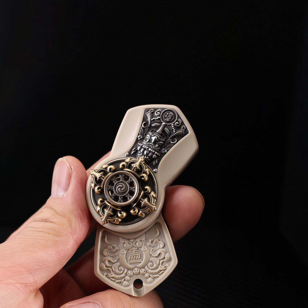 CHIMAGO EDC designs white push brand toys with magnetic adsorption patches made of PEEK and metal materials