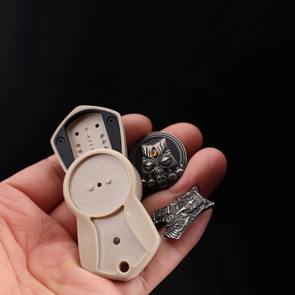 CHIMAGO EDC designs white push brand toys with magnetic adsorption patches made of PEEK and metal materials