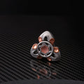 CHIMAGO EDC Stainless Steel CNC Knife Pattern Fingertip Gyroscope with Purple Copper Inlay