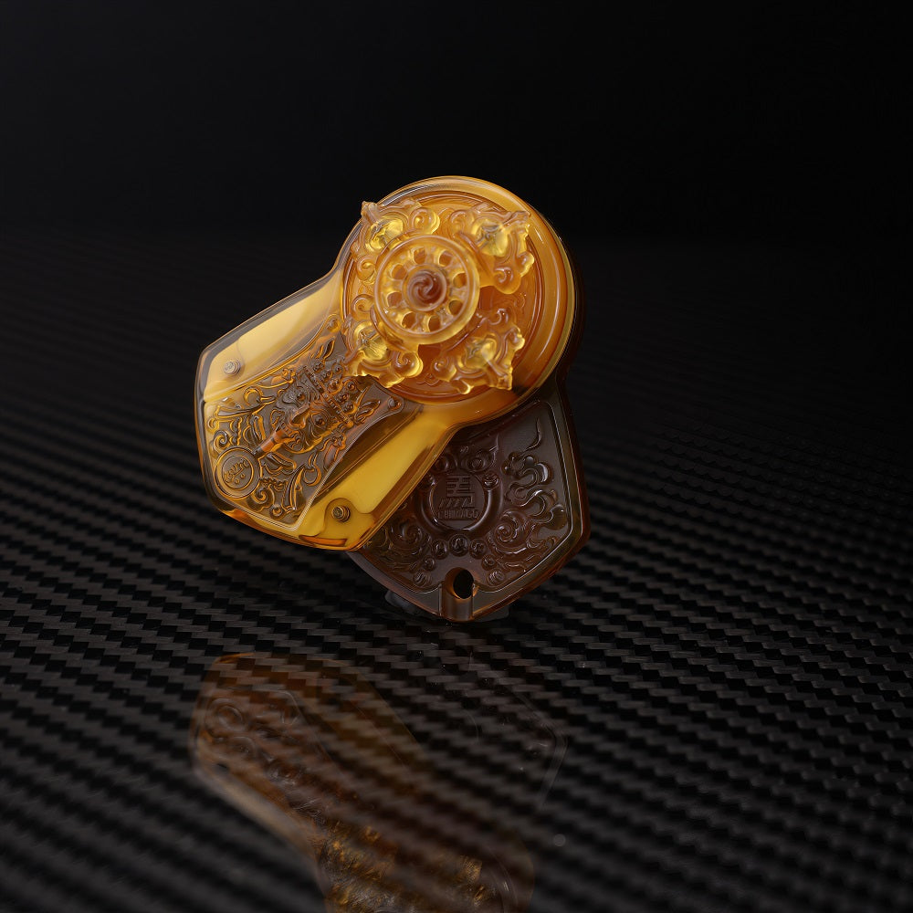 CHIMAGO EDC Fidget Push Plaque - "Subduing Demons" Thokcha Amulet， Crafted with PEI Material and CNC 3D Relief.