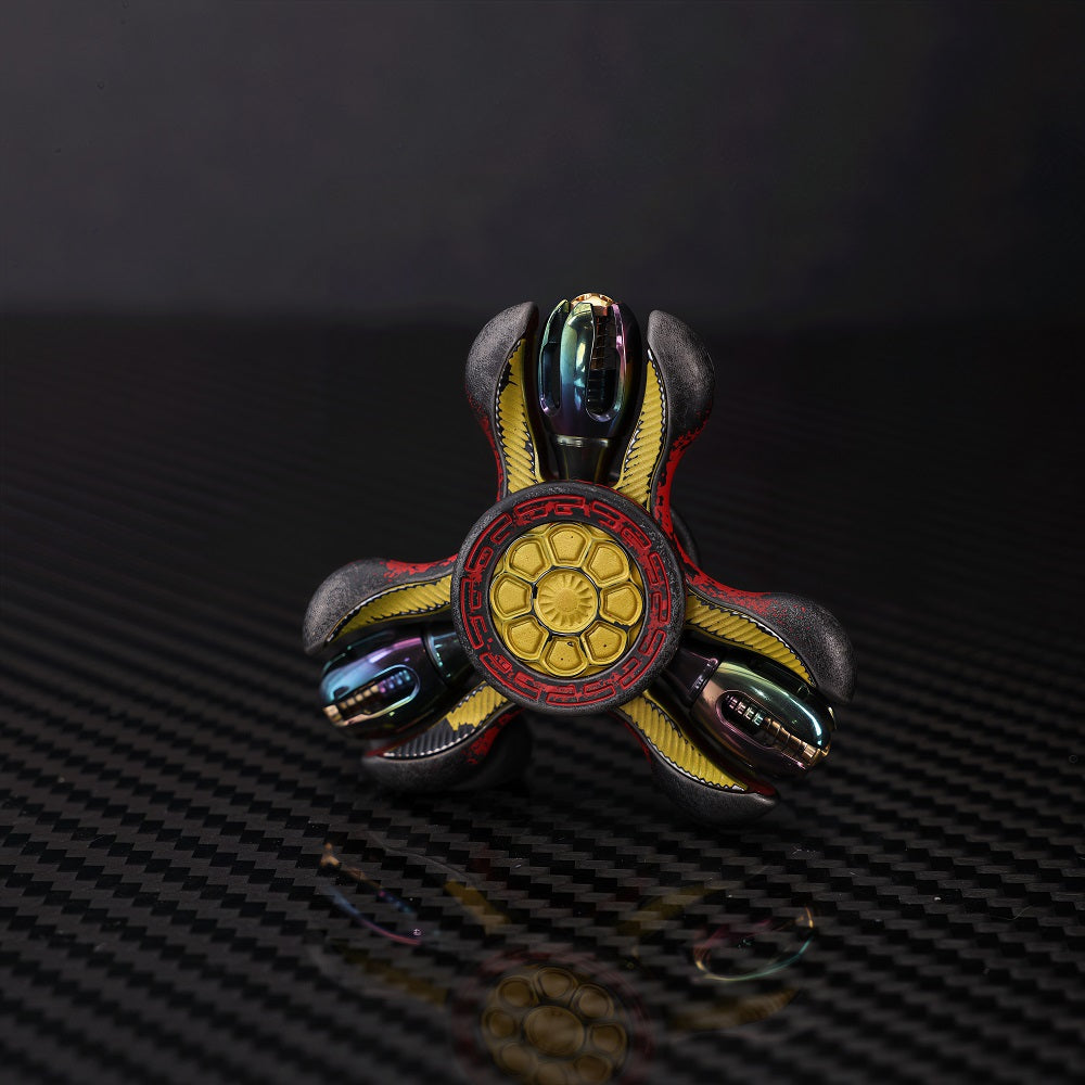 CHIMAGO EDC can launch a fingertip top, featuring the "Demonic Red Tape" zirconium alloy wasteland coating