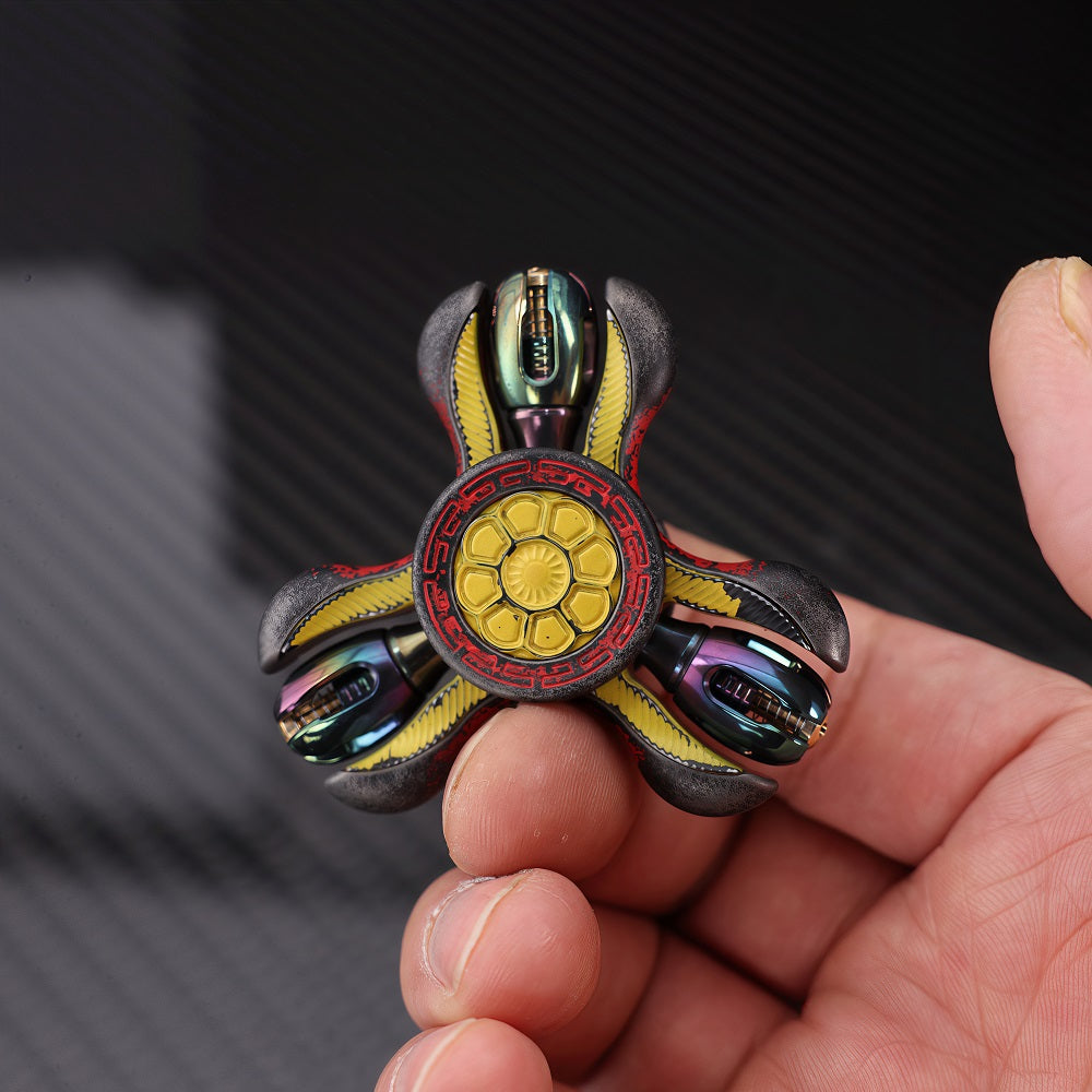 CHIMAGO EDC can launch a fingertip top, featuring the "Demonic Red Tape" zirconium alloy wasteland coating