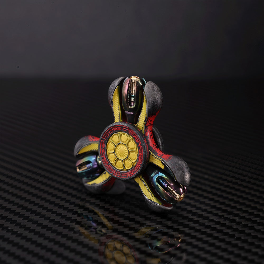 CHIMAGO EDC can launch a fingertip top, featuring the "Demonic Red Tape" zirconium alloy wasteland coating